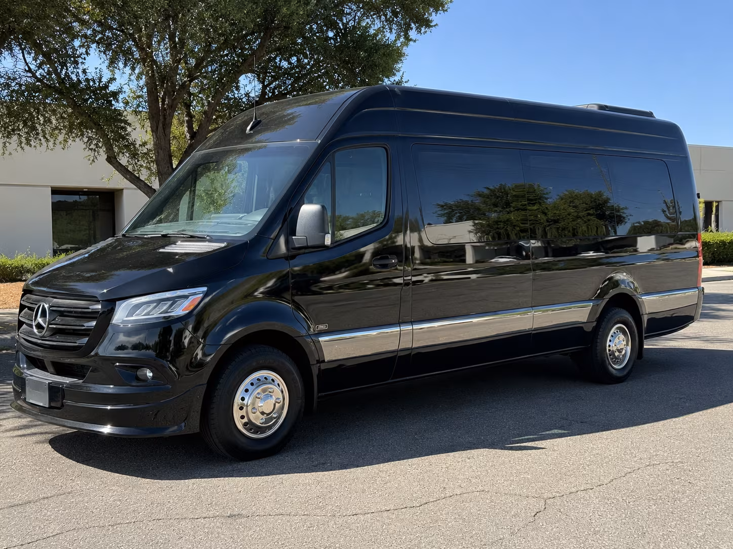 San Bernardino Corporate Transportation party bus exterior