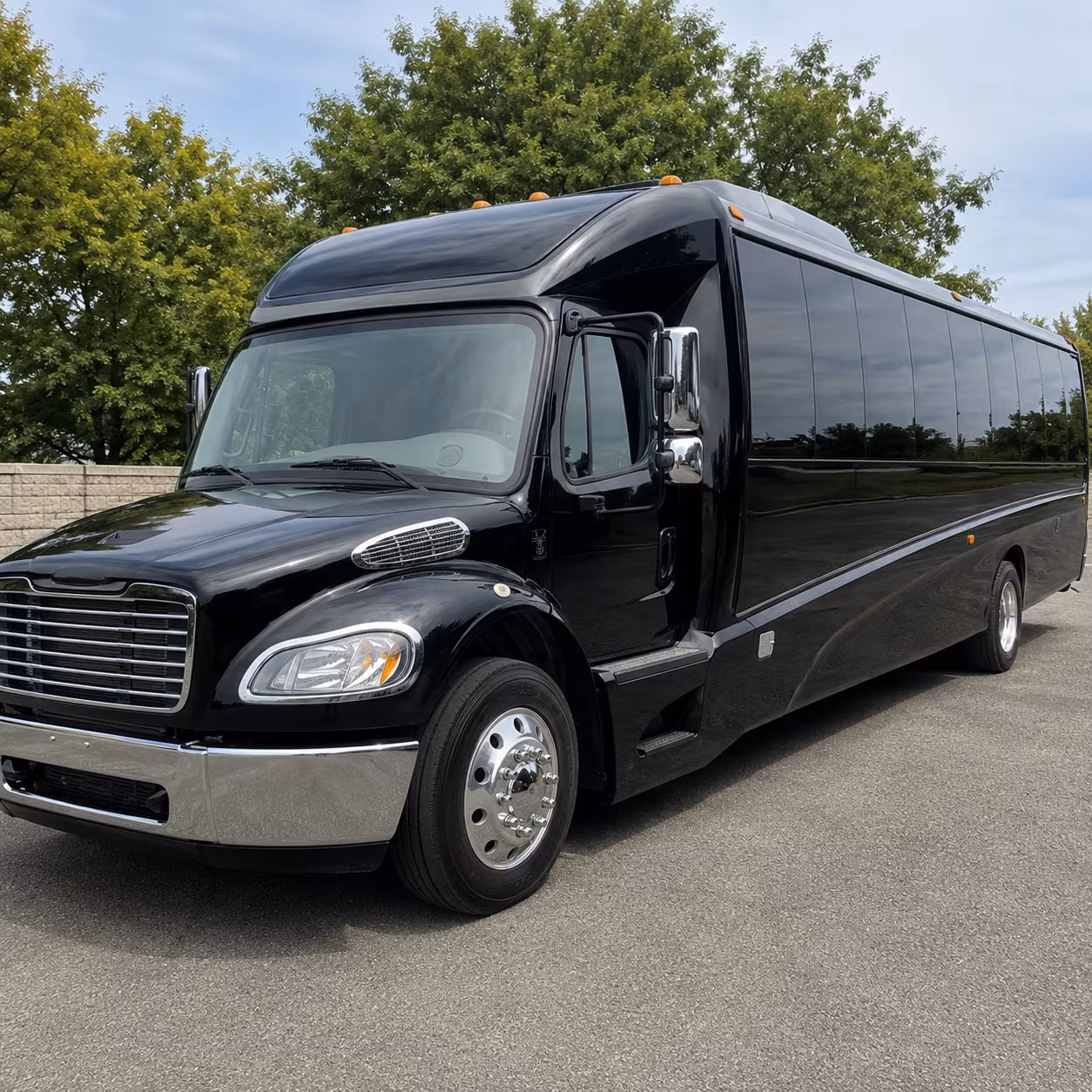 San Bernardino Corporate Transportation party bus exterior