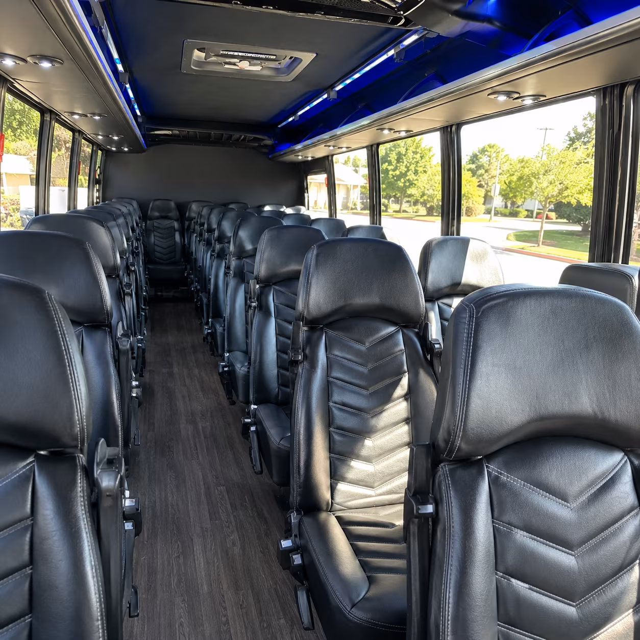 San Bernardino Corporate Transportation party bus exterior