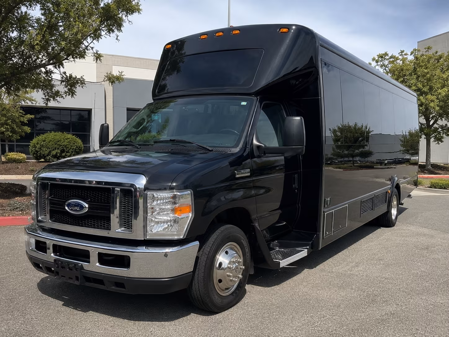 San Bernardino Prom & Homecoming Transportation party bus exterior