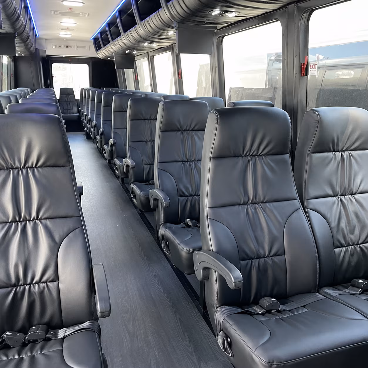 San Bernardino School Event Transportation party bus interior