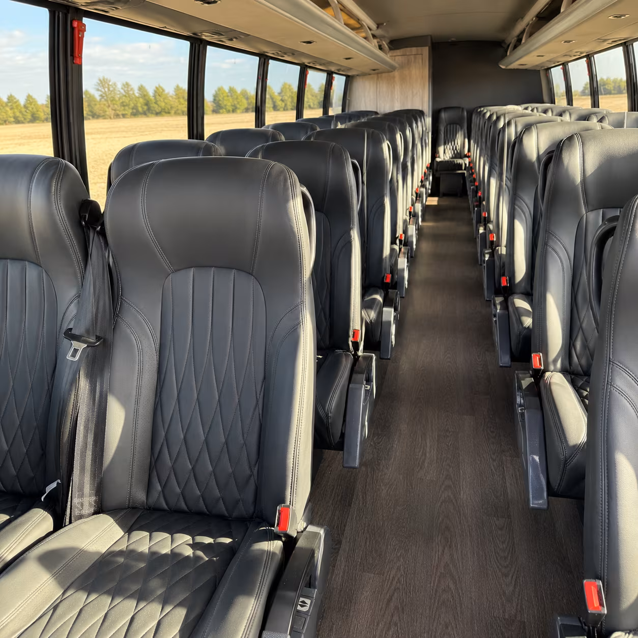San Bernardino School Event Transportation party bus exterior