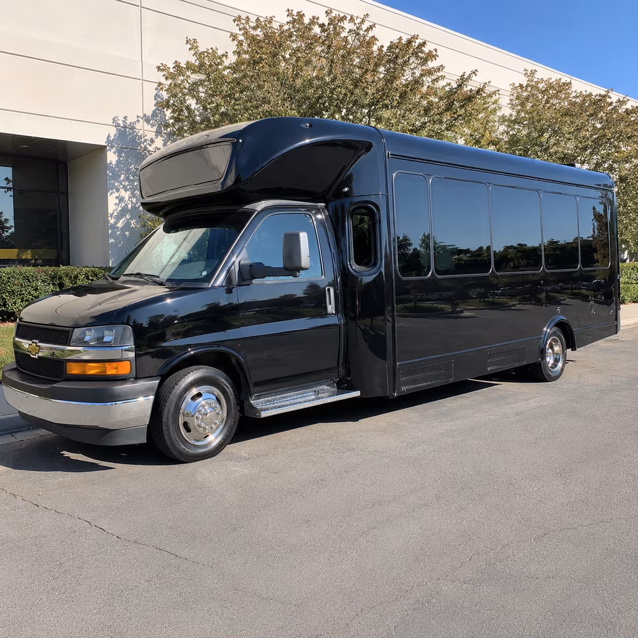 San Bernardino Sporting Event Transportation party bus exterior