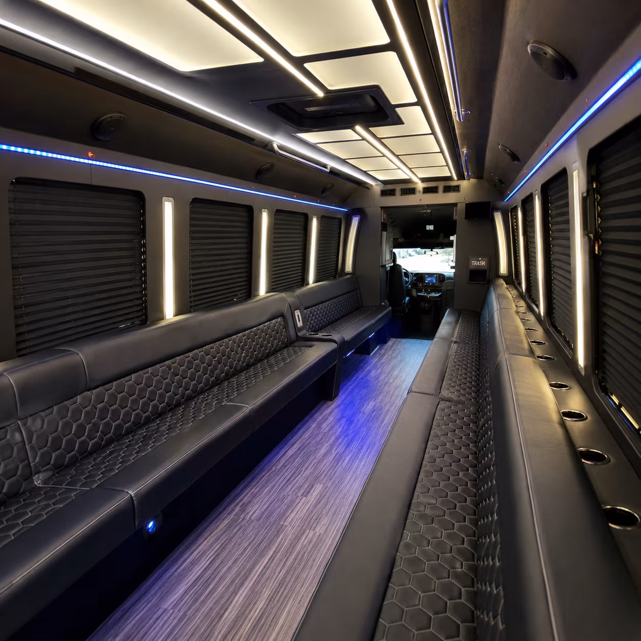 San Bernardino Sporting Event Transportation onboard seating