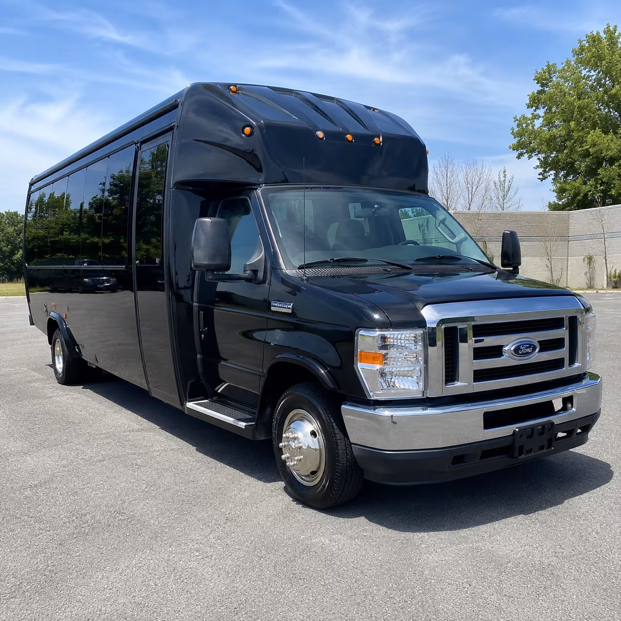 San Bernardino Sporting Event Transportation party bus exterior