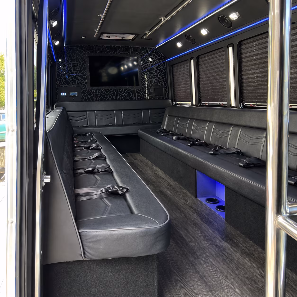 San Bernardino Winery Tour & Pub Crawl Transportation onboard seating