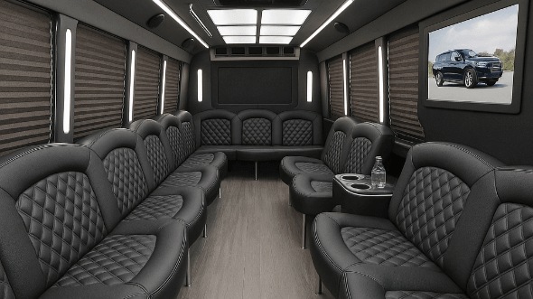 Interior of Charter Bus Company Ontario's 28 Passenger Party Bus in Ontario