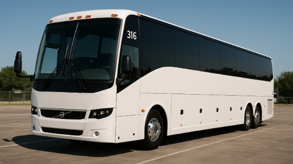 Exterior of Charter Bus Company San Bernardino's 40 Passenger Charter Bus in San Bernardino
