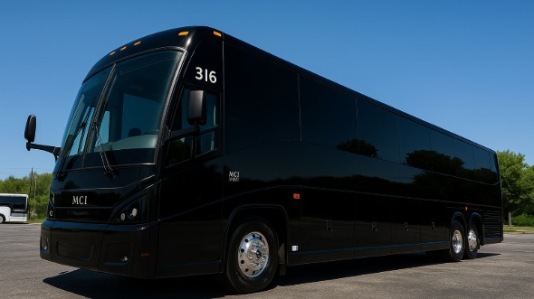 Exterior of Charter Bus Company Chino's 40 Passenger Party Bus in Chino