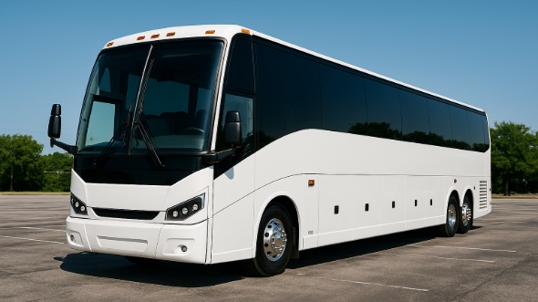 Exterior of Charter Bus Company Rancho Cucamonga's 40 Passenger Party Bus in Rancho Cucamonga
