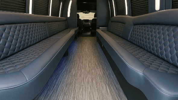 san bernardino 20 passenger party bus interior